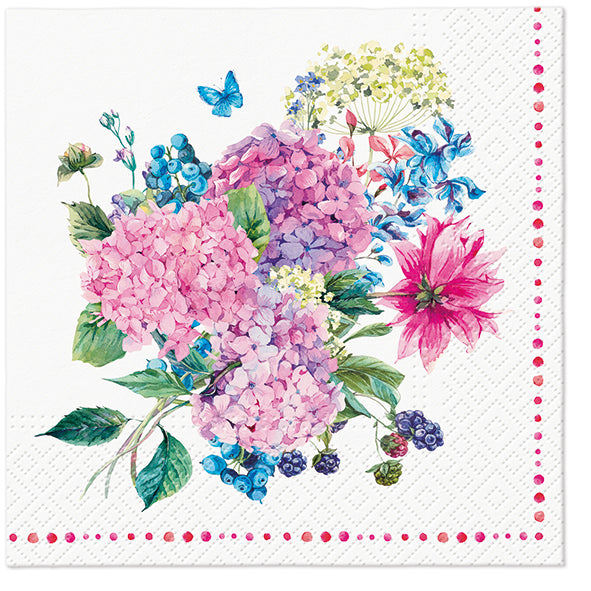 Hydrangea Bouquet Luncheon Napkins