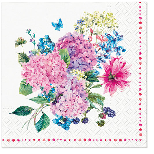 Hydrangea Bouquet Luncheon Napkins