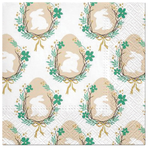 Vintage Bunny Eggs Luncheon Napkins