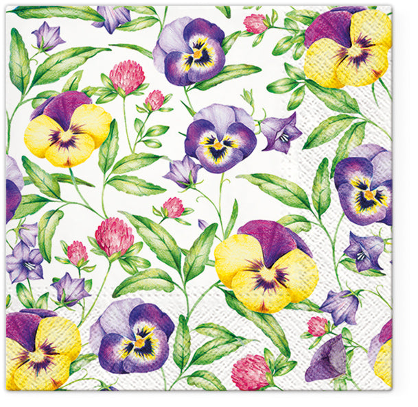 Beautiful Pansies Luncheon Napkins